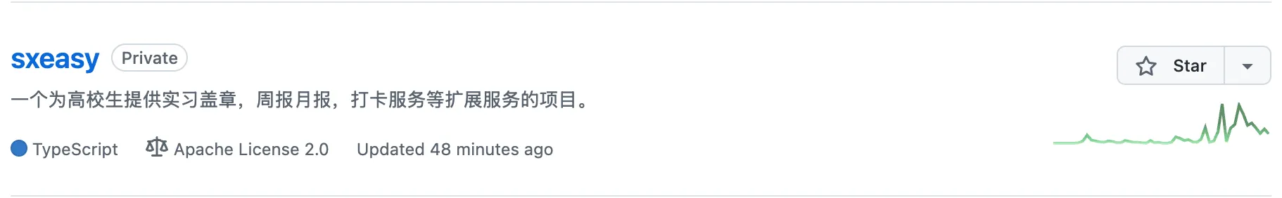 实习轻松办 GitHub 仓库概览截图